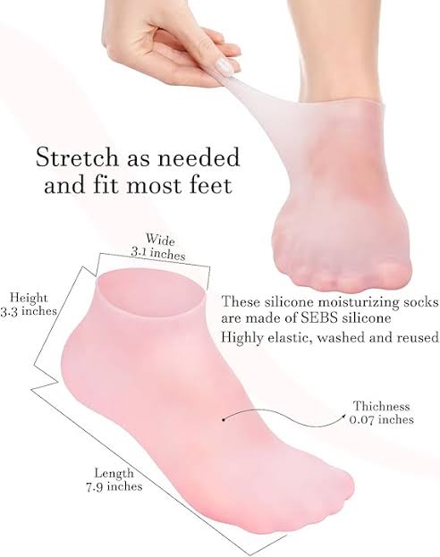 Silicone moisturiser gel socks