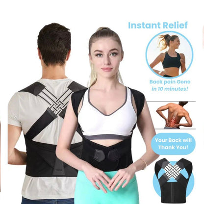 Shoulder & Back posture corrector men in women belt || 2 in 1
